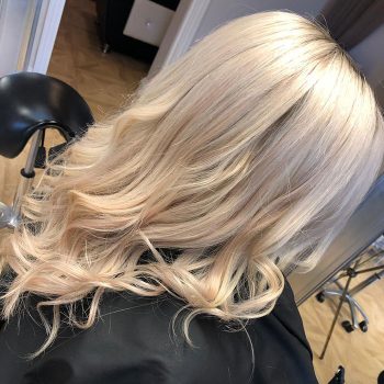 Long blonde locks at Bristol salon