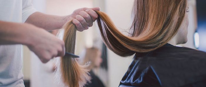 Woman with long hair not ashamed of hair loss